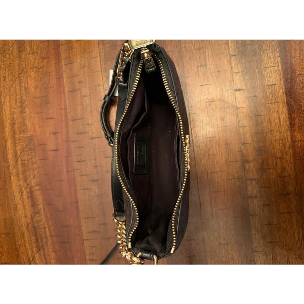Coach Teri Shoulder Bag in Signature Canvas – Brown/Black Crossbody - Picture 4 of 10
